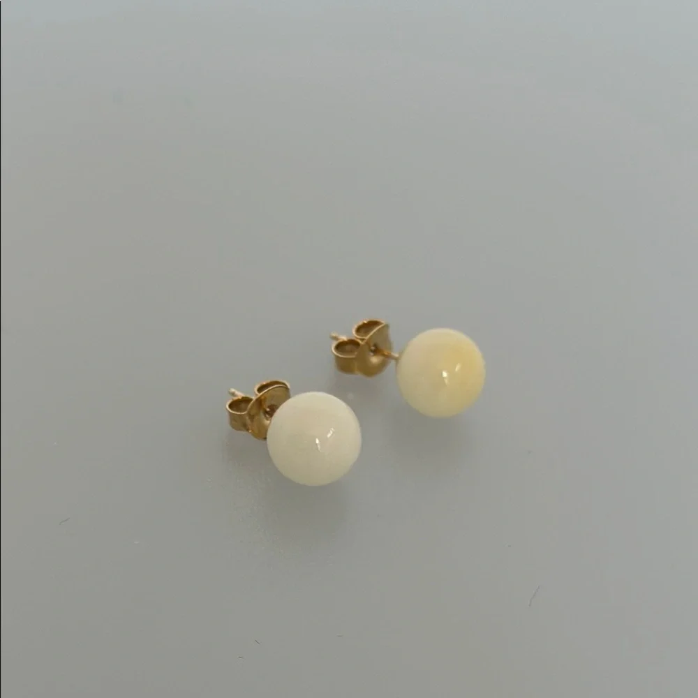 14k real solid gold AGATE stones Earrings​